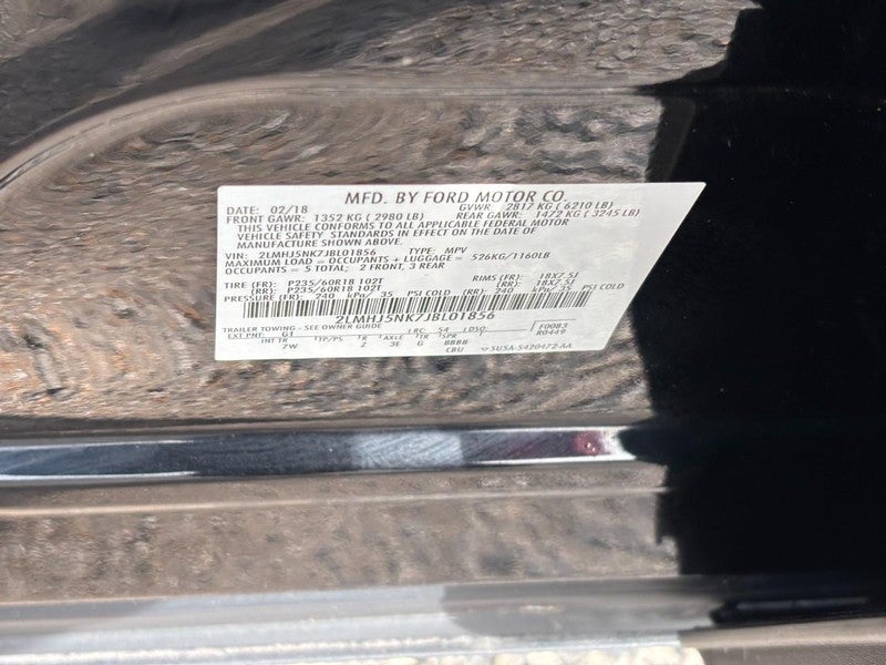 2018 Lincoln MKT 3.7L AWD w/Livery Pkg