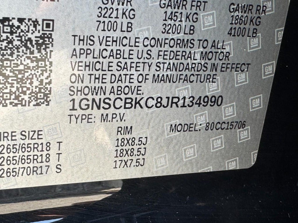 2018 Chevrolet Tahoe 2WD 4dr LT