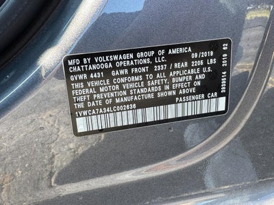 2020 Volkswagen Passat 2.0T SEL Auto