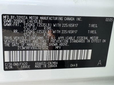 2025 Toyota RAV4 XLE FWD (Natl)