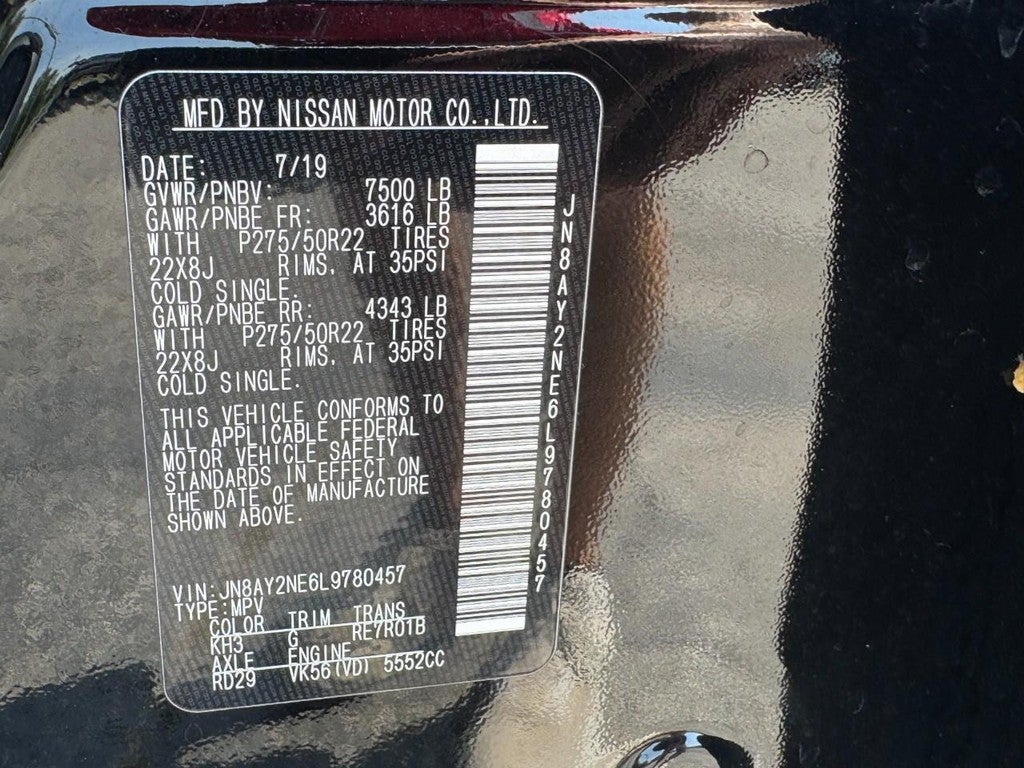 2020 Nissan Armada 4x4 Platinum