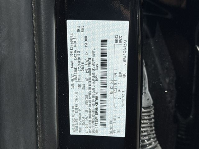 2022 Ford F-150 4WD SuperCrew 5.5' Box