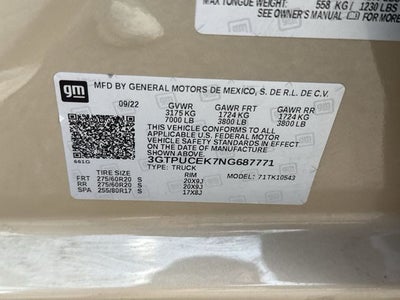 2022 GMC Sierra 1500 4WD Crew Cab 147" Elevation w/3SB