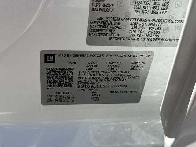 2020 GMC Sierra 1500 4WD Crew Cab 157" SLT