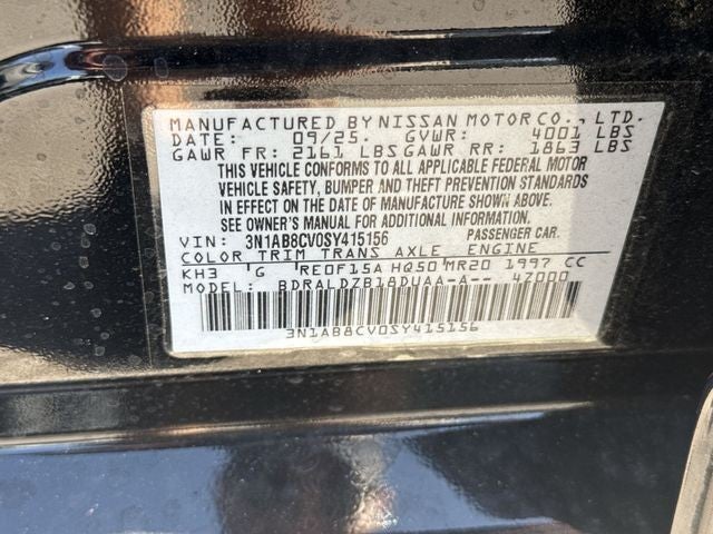 2025 Nissan Sentra SV CVT