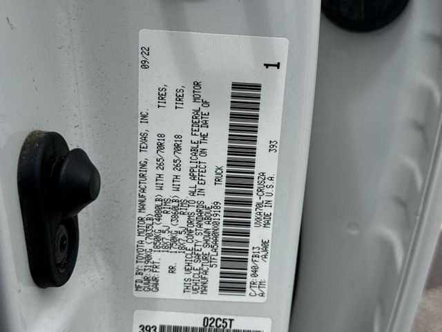 2022 Toyota Tundra 2WD SR5 Double Cab 6.5' Bed (Natl)