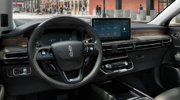 The center display of the 2026 Lincoln Corsair® SUV is showcased with its SYNC® 4 capabilities highlighted. | Dave Sinclair Lincoln in Ballwin MO