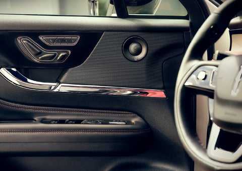 An audio speaker is shown in the driver's side door of a 2026 Lincoln Corsair® SUV | Dave Sinclair Lincoln in Ballwin MO