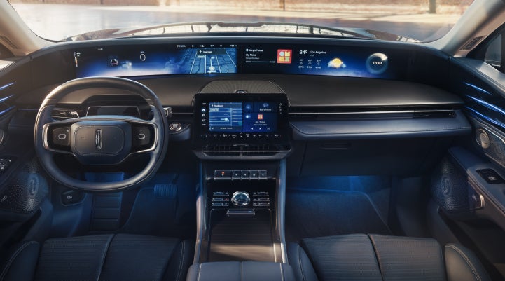A large panoramic display is shown on the dashboard of a 2026 Lincoln Nautilus® SUV | Dave Sinclair Lincoln in Ballwin MO