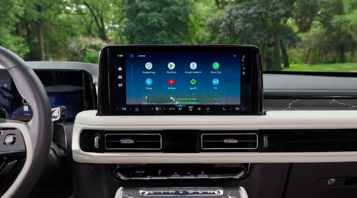 The center touchscreen inside a 2027 Lincoln Aviator® Black Label™ SUV | Dave Sinclair Lincoln in Ballwin MO
