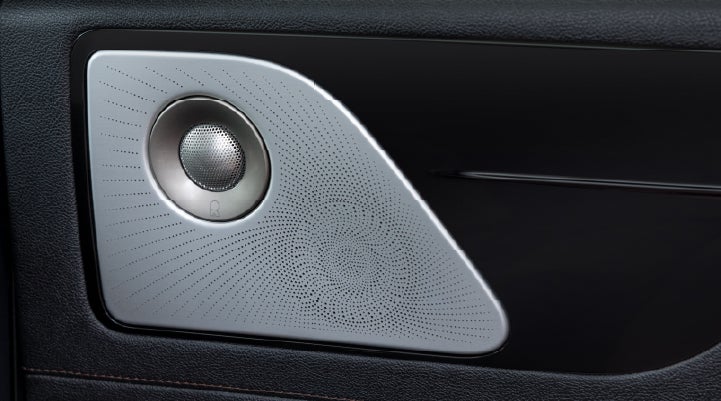 A close-up view of the available Revel® Ultima 3D Audio System. | Dave Sinclair Lincoln in Ballwin MO
