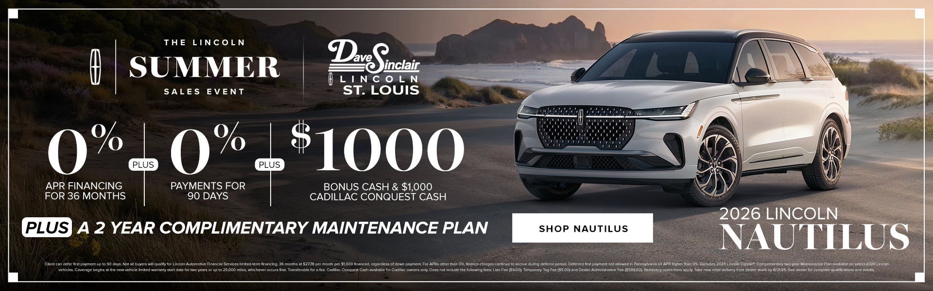 2026 Lincoln Summer Sales Event Nautilus Deals